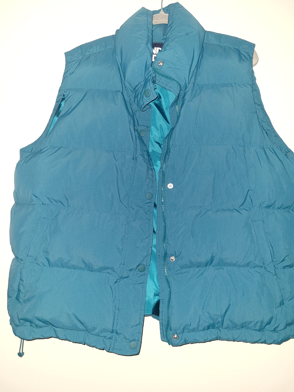Lands' End Teal Quilted Puffer Vest - Women's